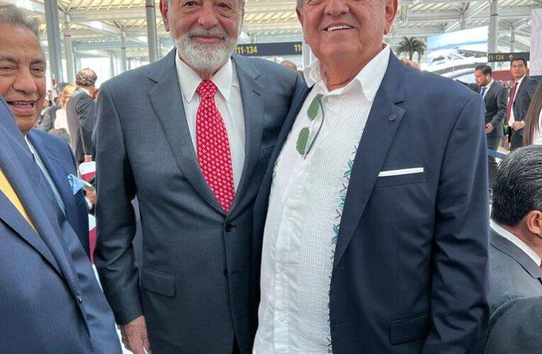 Michel Rodríguez en #AIFA y buena charla con el Carlos Slim.