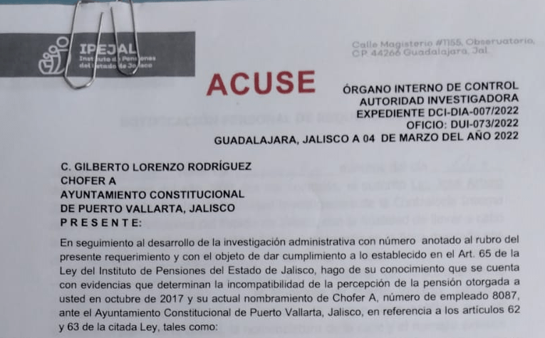 El dirigente sindical ya fue notificado por el Ipejal de la investigación a la que está sujeto .