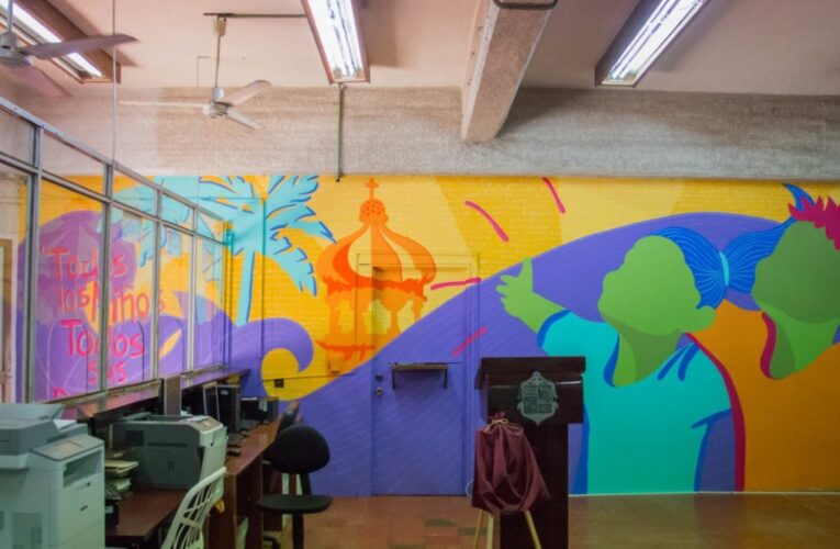 Develan colorido mural inspirado en todos los derechos de los niños