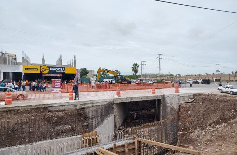 Inaugura Luis Michel primera etapa del dren pluvial Las Juntas.