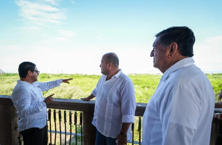 Supervisa Gobernador obras en el Estero El Salado.